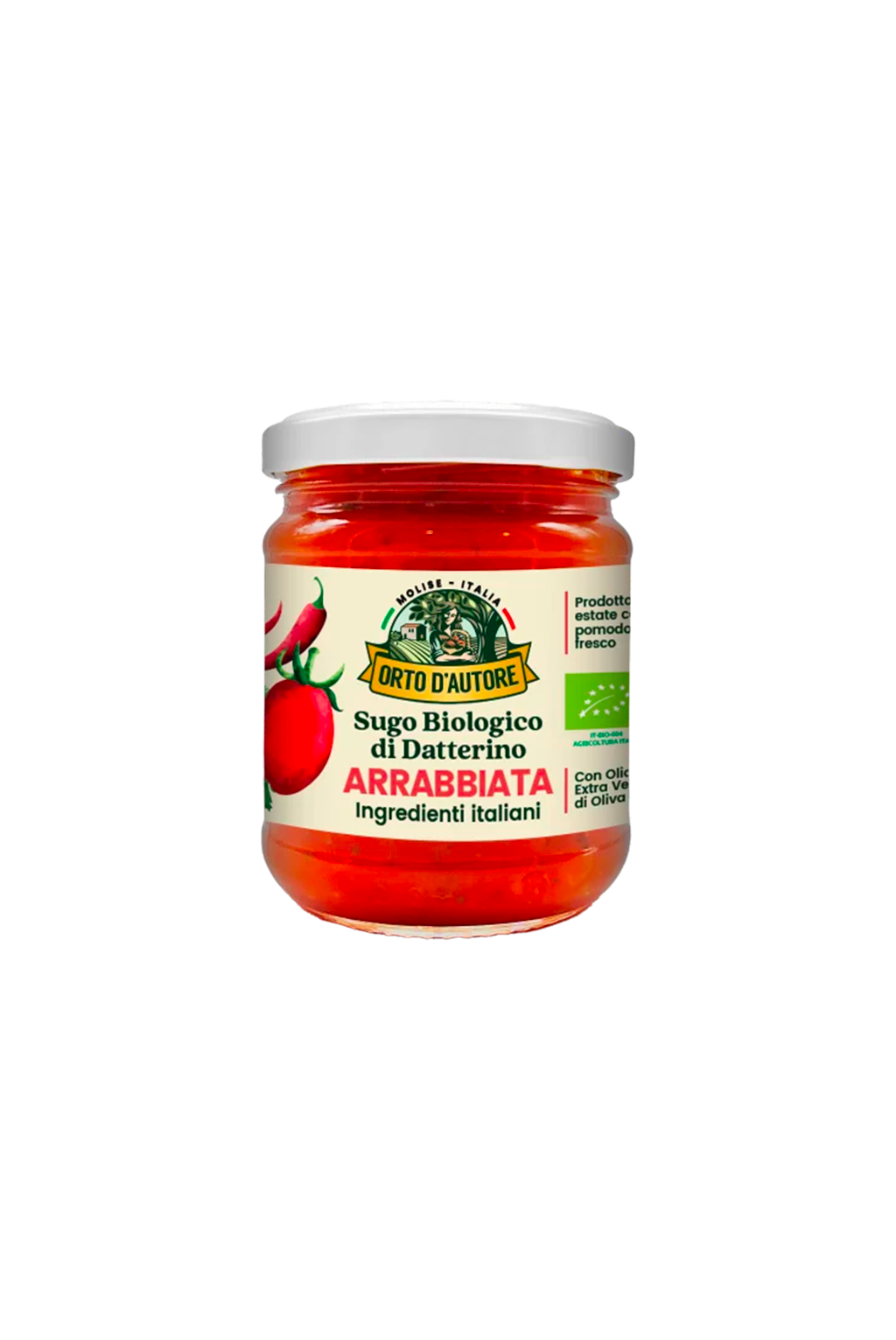 SUGO ARRABBIATA PICCANTE BIO ORTO D'AUTORE