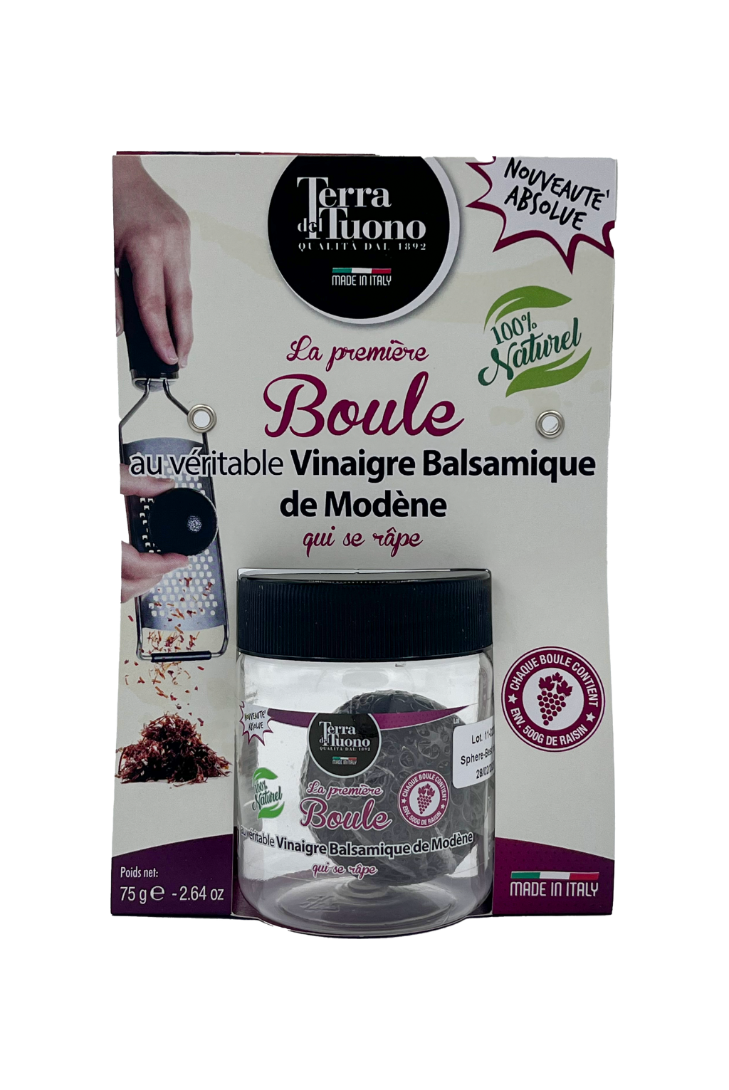 BOULE DE VINAIGRE BALSAMIQUE A RAPE TERRA DEL TUONO