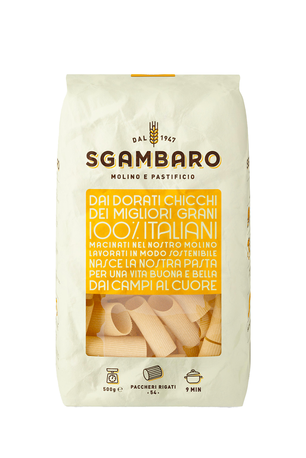 PACCHERI RIGATI SGAMBARO 100% ITALIANO
